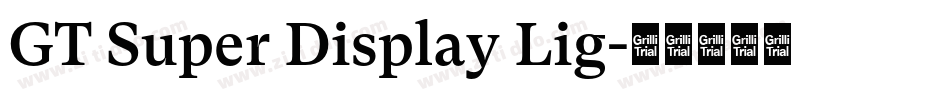GT Super Display Lig字体转换